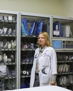 Dr. Shirley Press at work in Jackson Memorial Hospital Pediatric Emergency Department